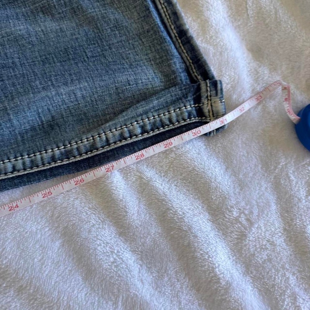 Miss Me mid wash low-rise Y2K vintage rhinestone denim jeans grunge country - Picture 6 of 6